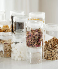 Misu glazen voorraadpot rond | 2 stuks | 800 ml