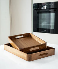 Lumo acaciahouten dienblad met handgrepen 36 cm