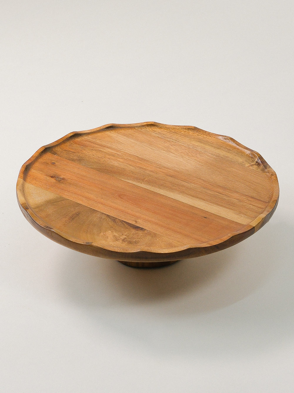 Acacia houten taartplateau wave | 30 cm