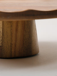 Acacia houten taartplateau wave | 30 cm