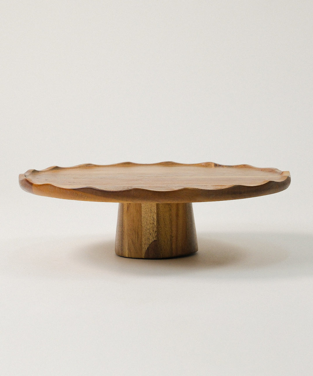 Acacia houten taartplateau wave | 30 cm