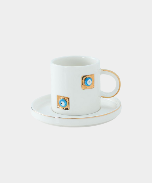 Bricard Yadigar 12-delige espressoset | Nazar | Wit-goud