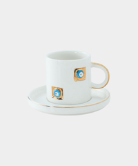 Bricard Yadigar 12-delige espressoset | Nazar | Wit-goud