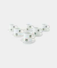 Bricard Yadigar 12-delige espressoset | Nazar | Wit-goud