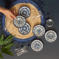 Karaca Zeher blauw 12-delig theeglazen set voor 6 personen