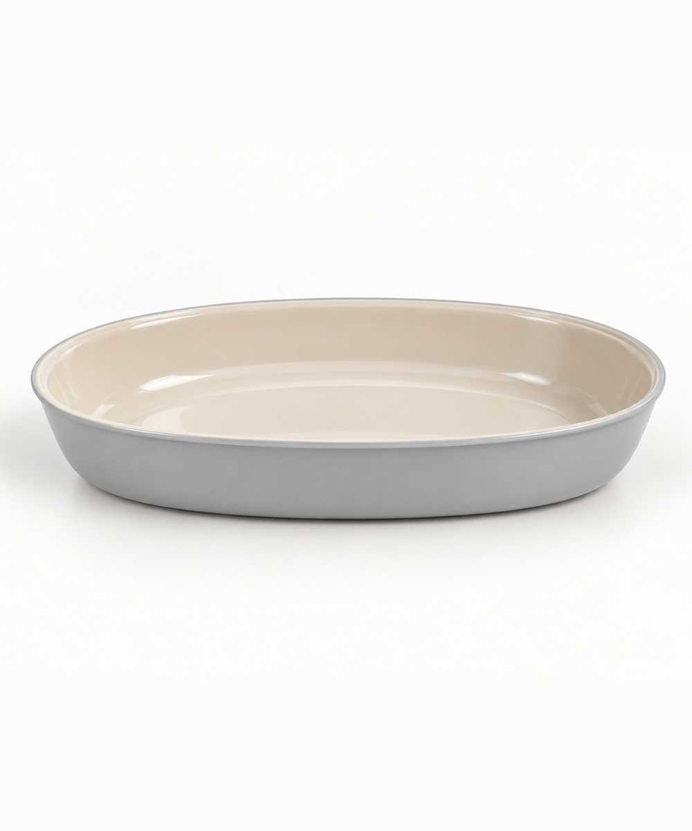 Ovale ovenschaal grijs, 4000 ml – afbeelding 2
