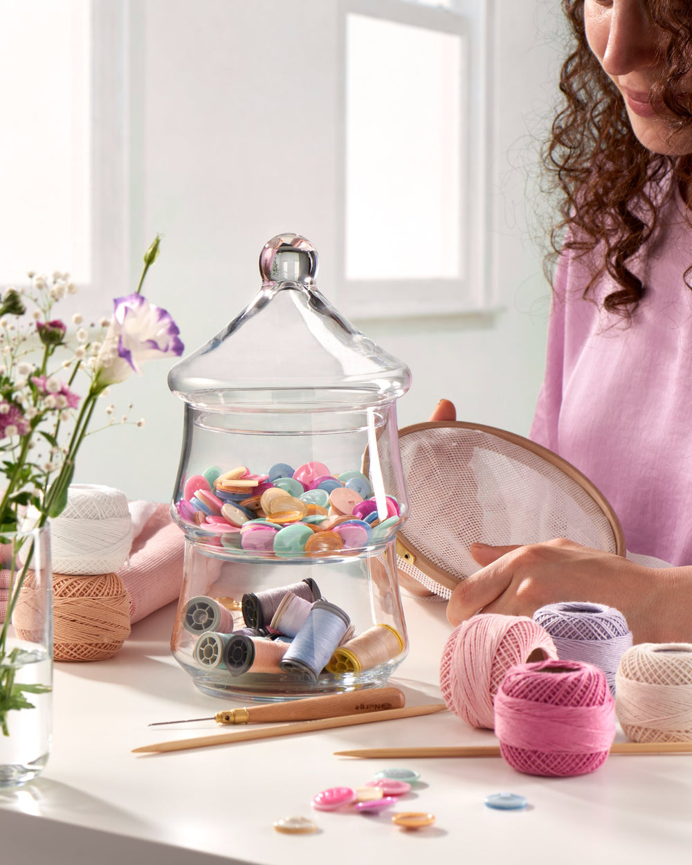 Pasabahce Villa patisserie snoeppot/bonbonnière | 2-laags
