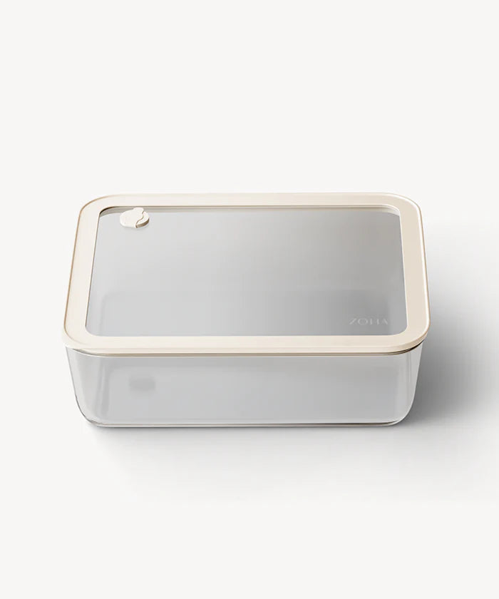 Vershoudbak rechthoekig | 2650 ml | Beige-transparant