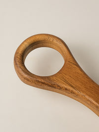 Rvs Ring rasp met acacia houten opvangbakje
