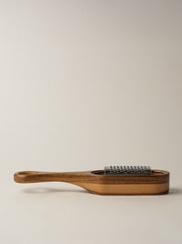 Rvs Ring rasp met acacia houten opvangbakje