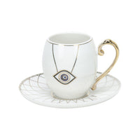 Nazar collectie koffiekopjes set | 12-delig | wit