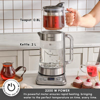 Karaca x Refika XL glazen theemachine en waterkoker | 2200W | 2,8L