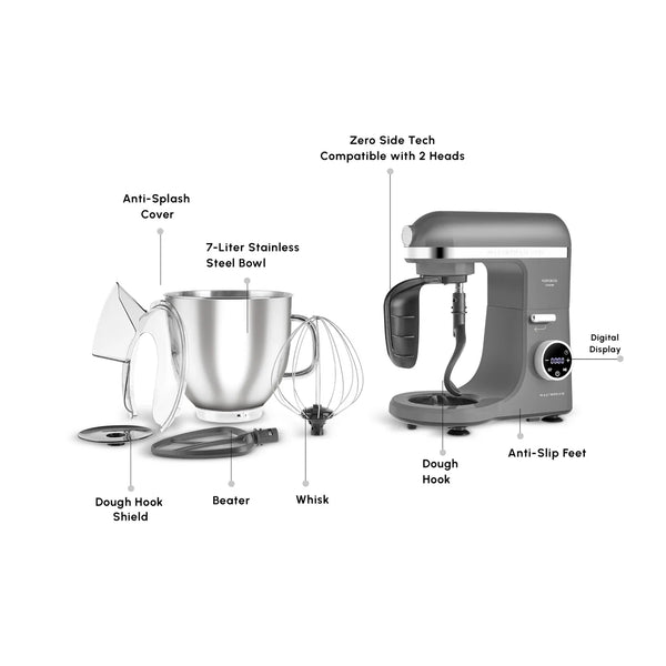 Karaca Mastermaid Chef Ultra Standmixer 7L | 2000W Digitaal