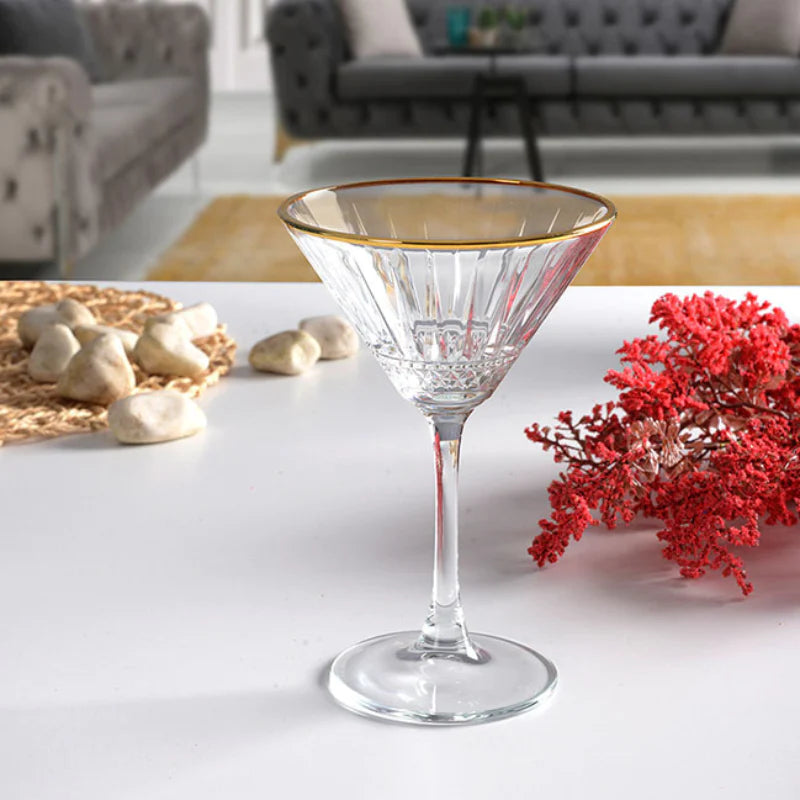 Pasabahce Elysia Golden Touch martini glazen – 4 stuks – 220 cc