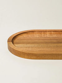 Cleo acacia houten serveerplank – ovaal serveerbord 26 × 14 cm