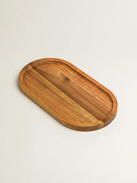 Cleo acacia houten serveerplank – ovaal serveerbord 26 × 14 cm