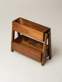 Nomad acacia kruiden organizer – 2-Laags houten kruidenrek