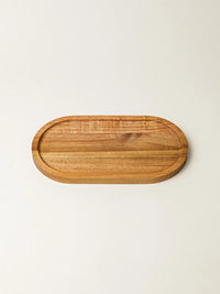 Cleo acacia houten serveerplank – ovaal serveerbord 26 × 14 cm