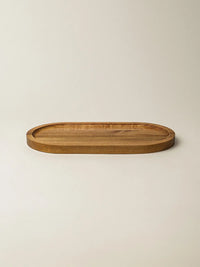 Cleo acacia houten serveerplank – ovaal serveerbord 26 × 14 cm