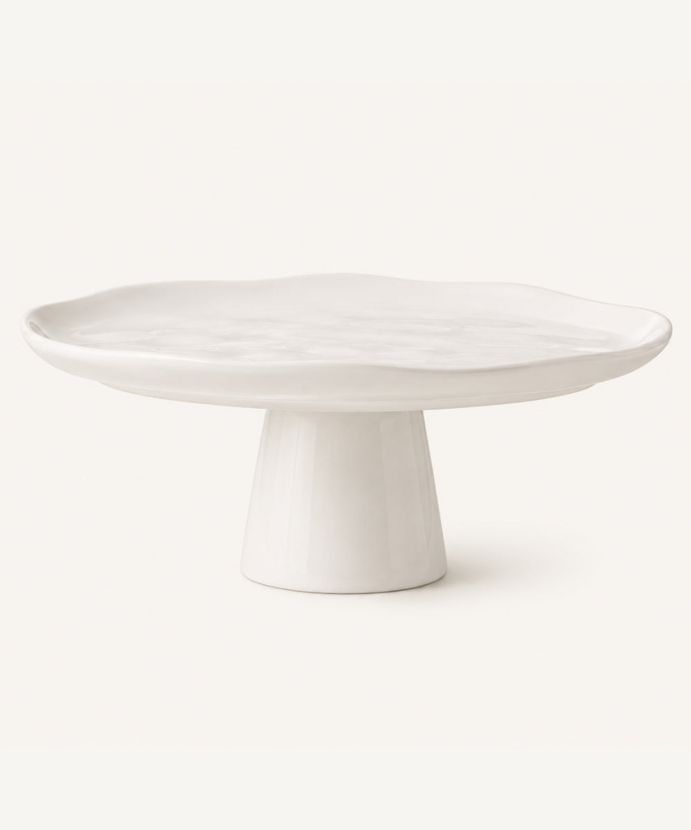 Perlemor Taartplateau | Wit