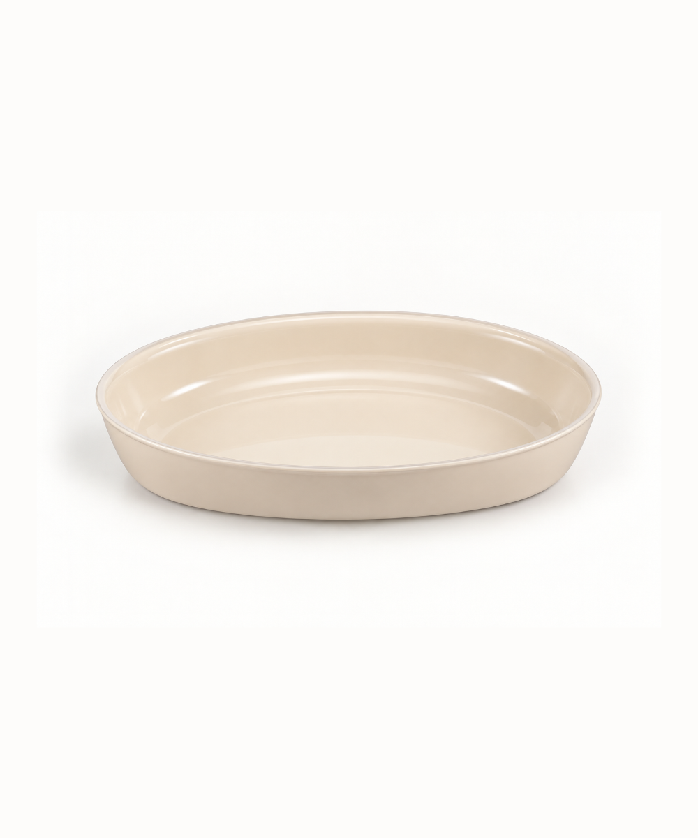 Ovale ovenschaal beige, 3200 ml – afbeelding 2