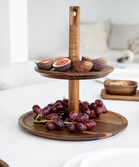 Lumo acaciahouten etagere – 25 cm