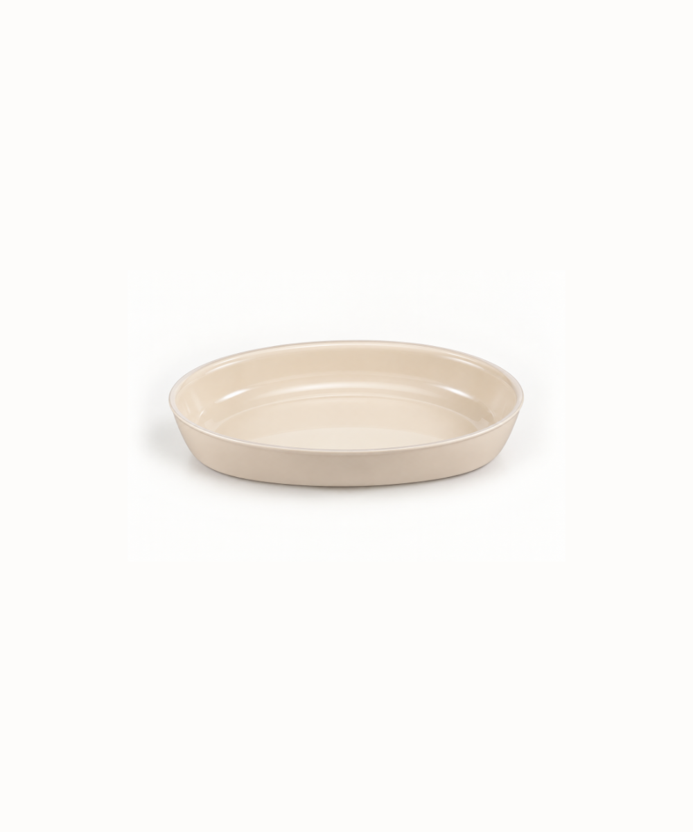 Ovale ovenschaal beige, 1600 ml – afbeelding 2