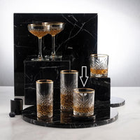 Pasabahce Timeless whiskey glazen golden touch | 4 stuks | 345 cc