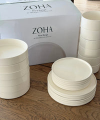 Noa Serviesset 24-delig – Beige Steengoed Dinerset voor 6 Personen