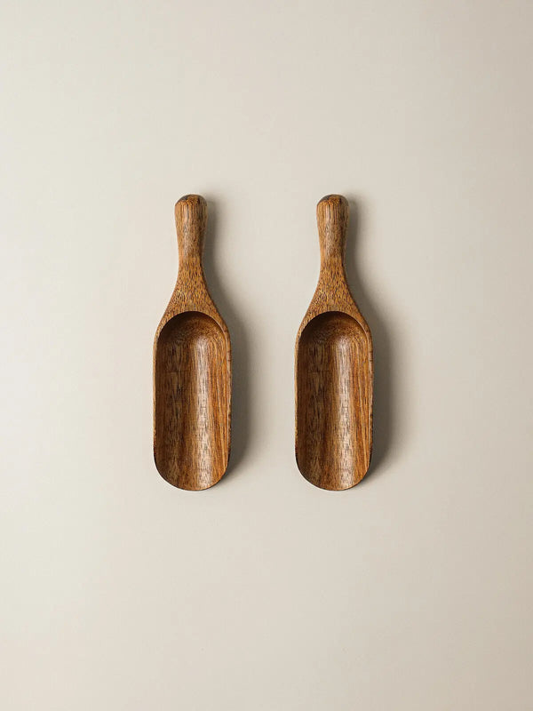 Acaciahouten maatlepel schep | 2 stuks | 14 cm