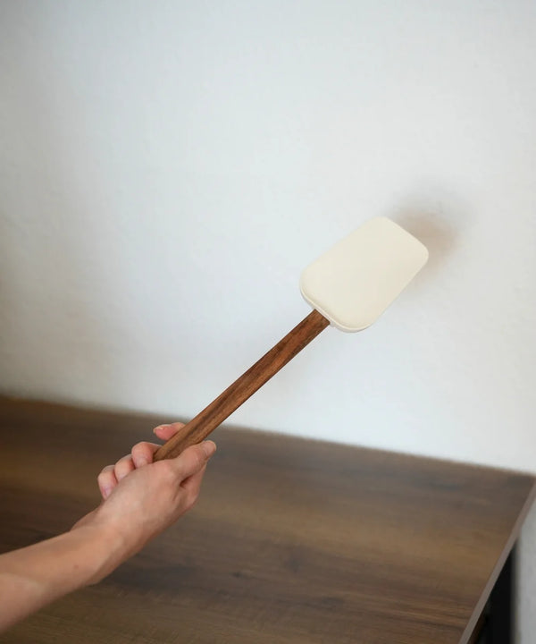 Acacia Spatel & Borstelset 3-delig – Siliconen met Houten Handvatten