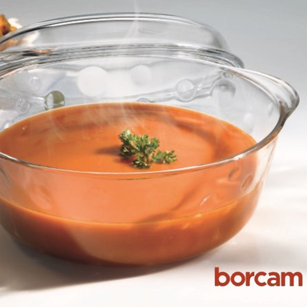 Pasabahce Borcam ovenschaal met deksel rond – 3150 cc