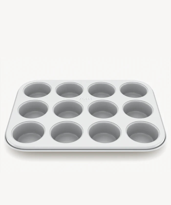 Keramische muffinvorm beige – 12-Vaks, PFAS-vrij, Antiaanbak