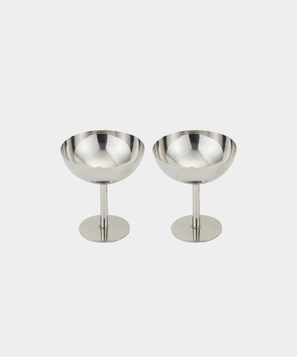 Aura rvs coupe | 2 stuks | 9 cm