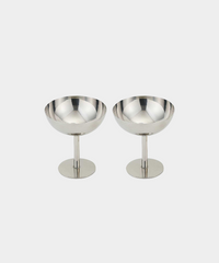 Aura rvs coupe | 2 stuks | 9 cm