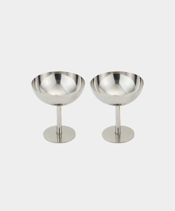 Aura rvs coupe | 2 stuks | 10 cm