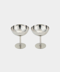 Aura rvs coupe | 2 stuks | 10 cm