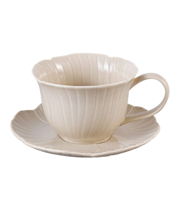 Bricard Florange Koffieset Taupe – 12-Delig Porseleinen Koffiekopjes voor 6 Personen