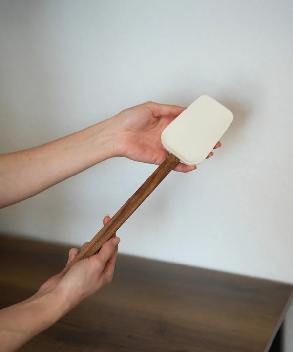 Acacia Spatel & Borstelset 3-delig – Siliconen met Houten Handvatten