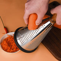 Rasp met acaciahouten handgreep rvs