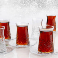 Pasabahce Timeless theeset met onderzetters 12-delig