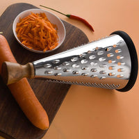 Rasp met acaciahouten handgreep rvs