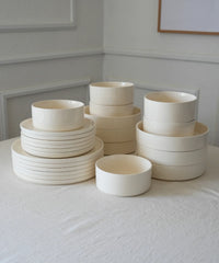 Noa Serviesset 24-delig – Beige Steengoed Dinerset voor 6 Personen