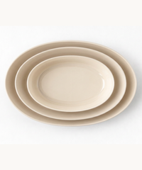 Set van 3 ovale ovenschalen beige – afbeelding 2