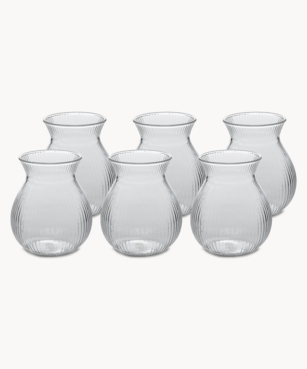 Style ripple theeglas | 6 stuks | 200 ml