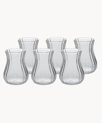 Tulip stripe theeglas | 6 stuks | 200 ml