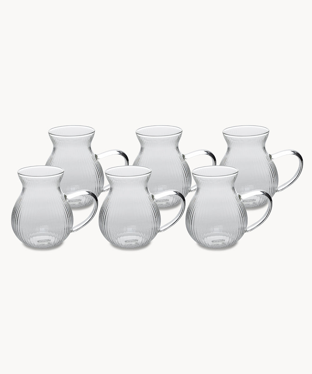 Nehir ripple theeglas | 6 stuks | 200 ml