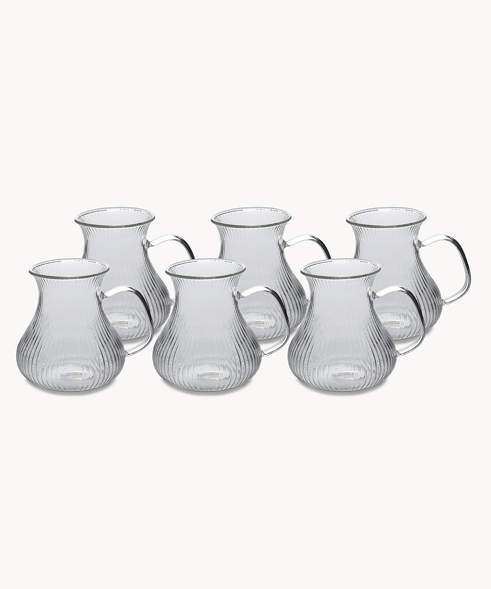 Tombik stripe theeglas | 6 stuks | 215 ml