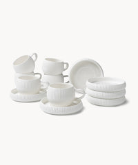 Chubby Lines koffiekopjes | Set voor 6 personen