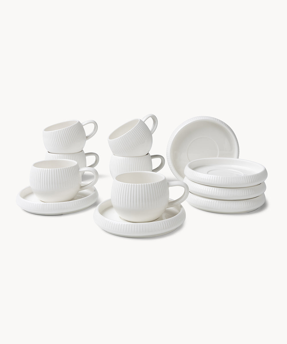 Chubby Lines espressokopjes | Set voor 6 personen